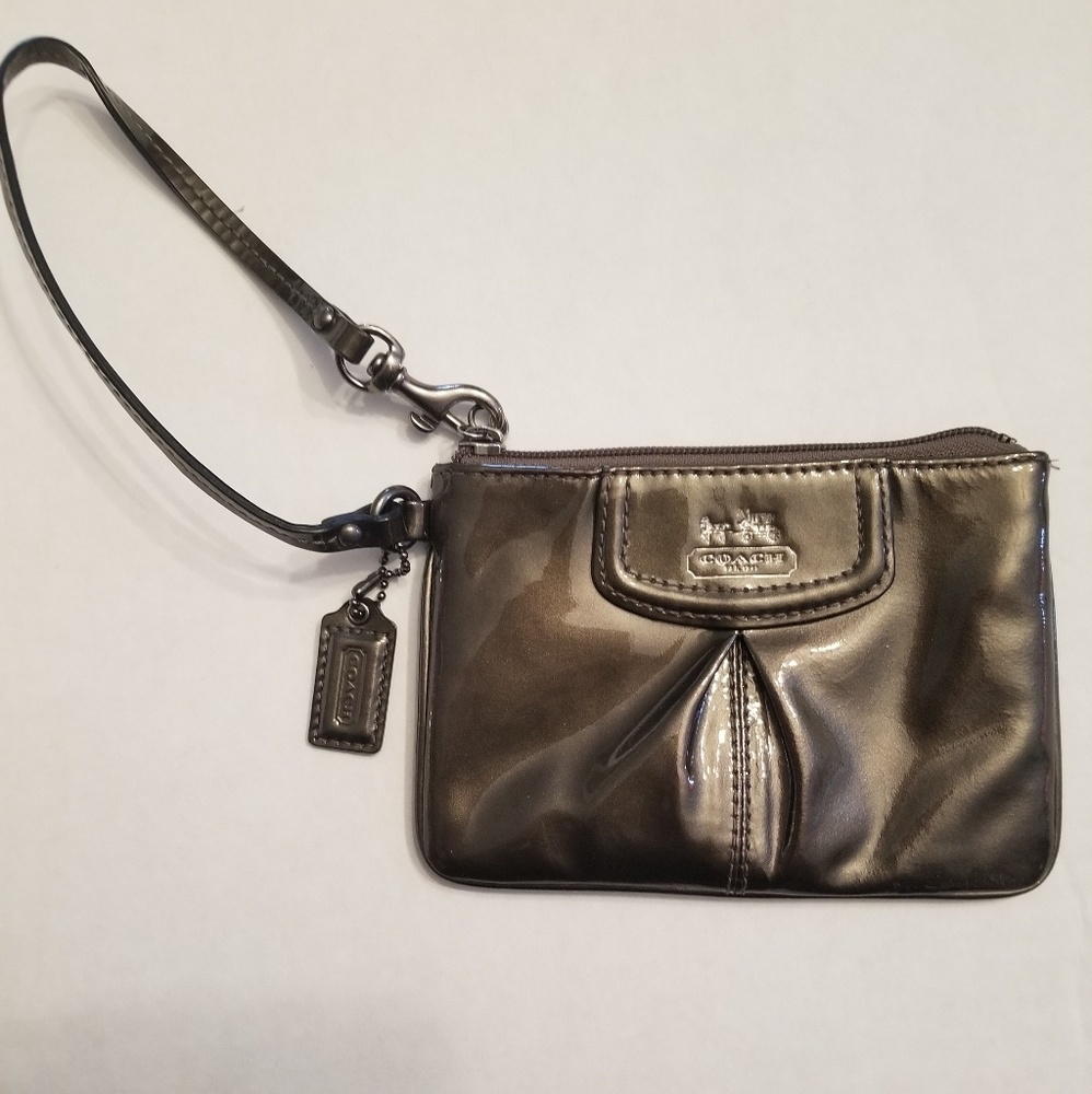 Coach Wristlet Dark Olive